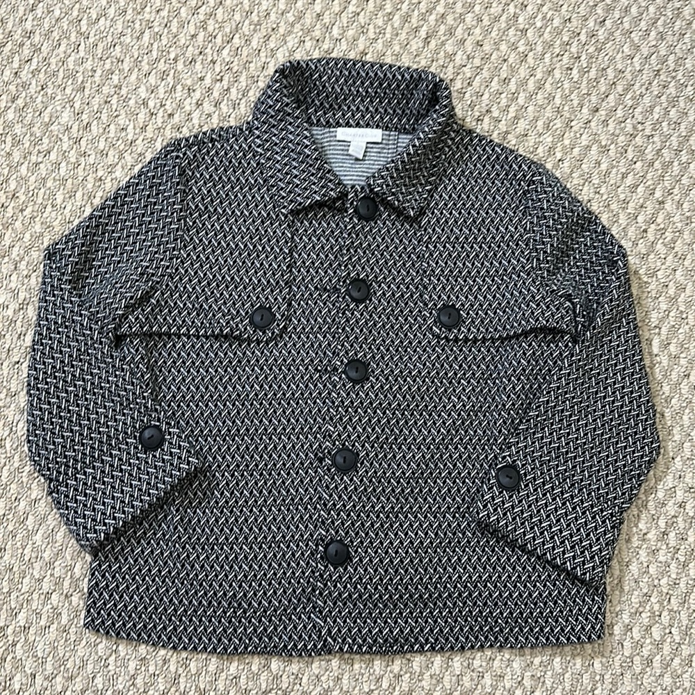 Tweed Buttoned Jacket 3/4 length sleeves Charter Club Small